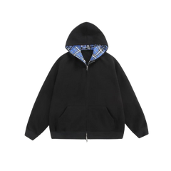 CHEQUERED LINE – ZIP HOODIE