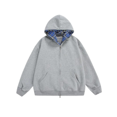 CHEQUERED LINE – ZIP HOODIE