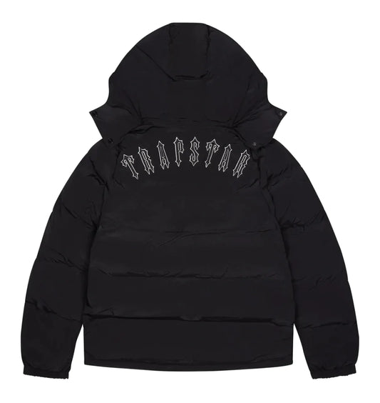 Trapstar Irongate Detachable Hooded Puffer Jacket - (BLACK)