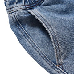 CHALK DENIM SHORTS