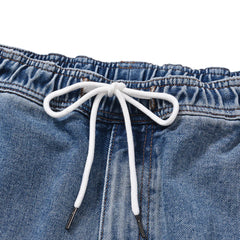 CHALK DENIM SHORTS