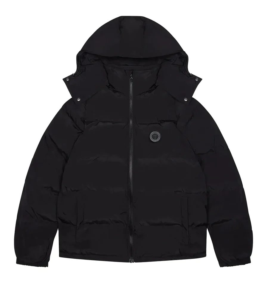 Trapstar Irongate Detachable Hooded Puffer Jacket - (BLACKOUT EDITION)