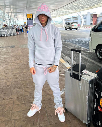 Syna World Tracksuit - (GREY/PINK)