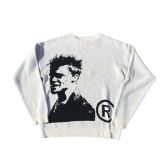 Retro Graphic Face Knit Sweater