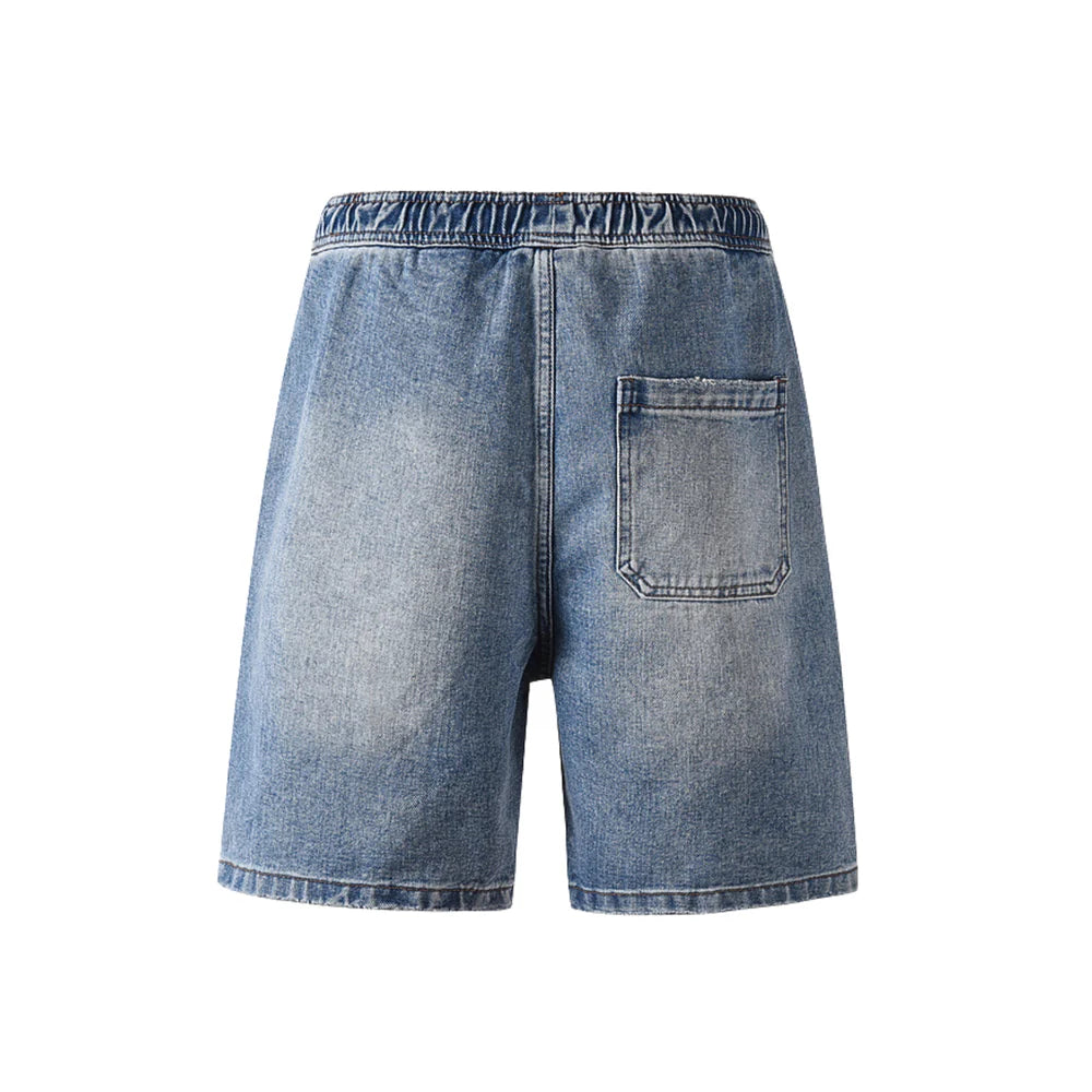 CHALK DENIM SHORTS