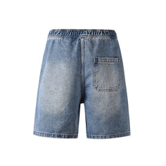 CHALK DENIM SHORTS