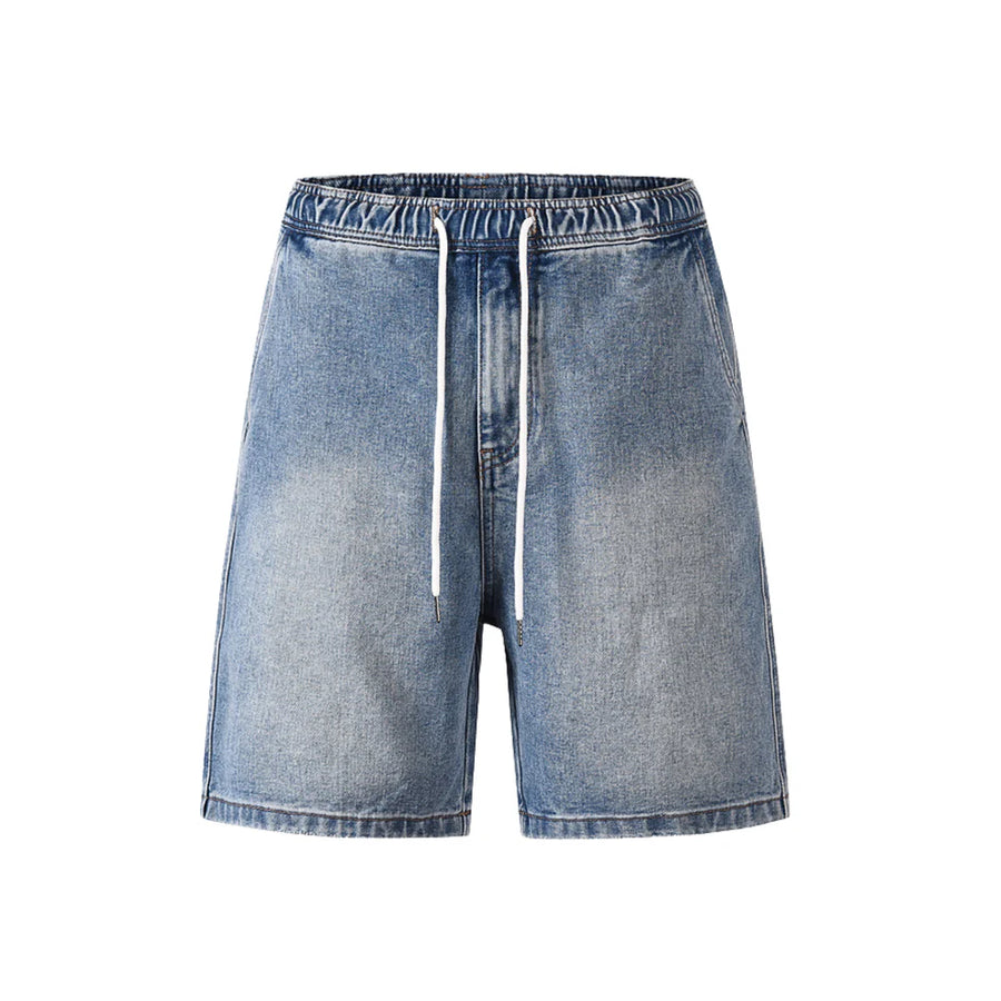 CHALK DENIM SHORTS