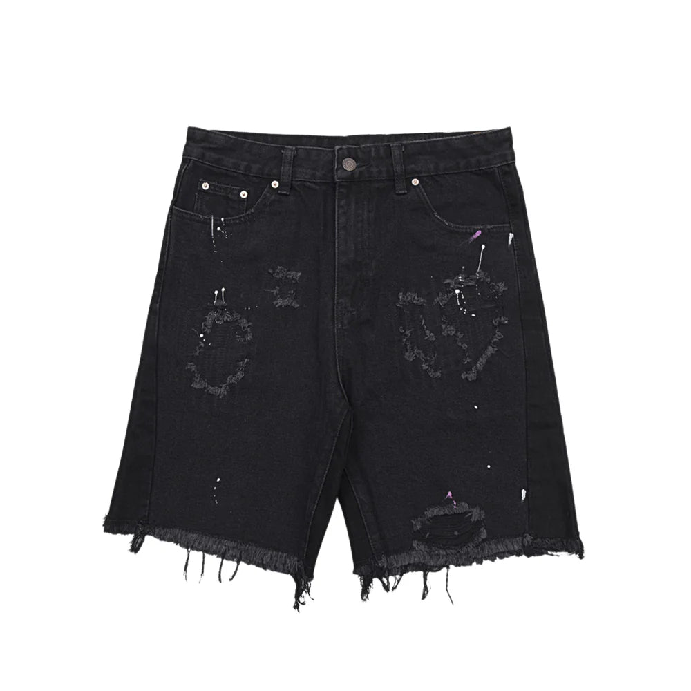 NOIR DENIM SHORTS
