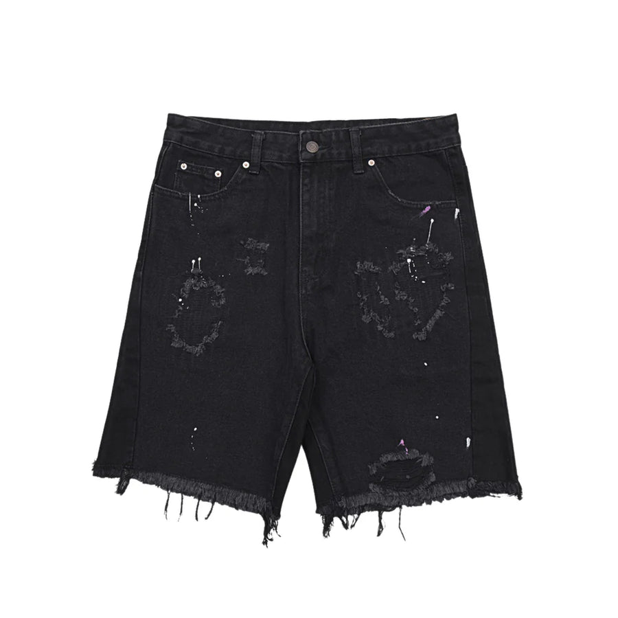 NOIR DENIM SHORTS