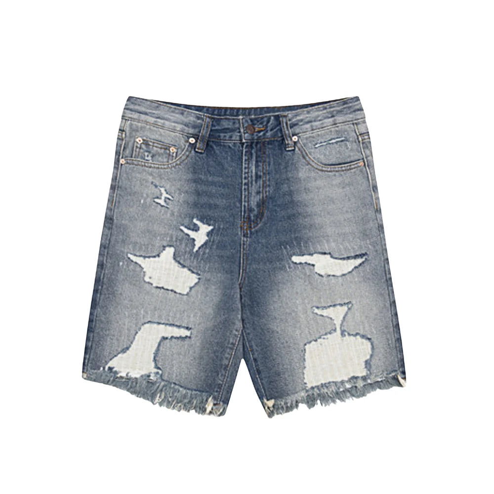 ROUGH DENIM SHORTS
