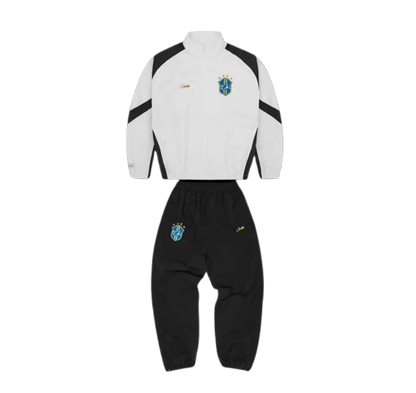 Corteiz Brasil Olympic Shuku Tracksuit - Black + White