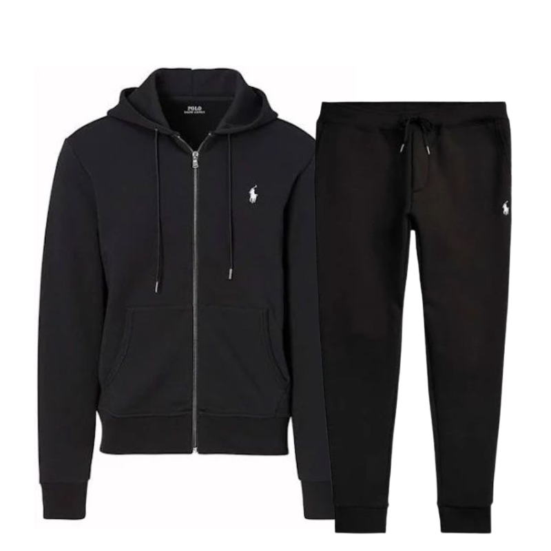 Classic Polo Tracksuit - Black