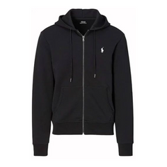 Classic Polo Hoodie - Black
