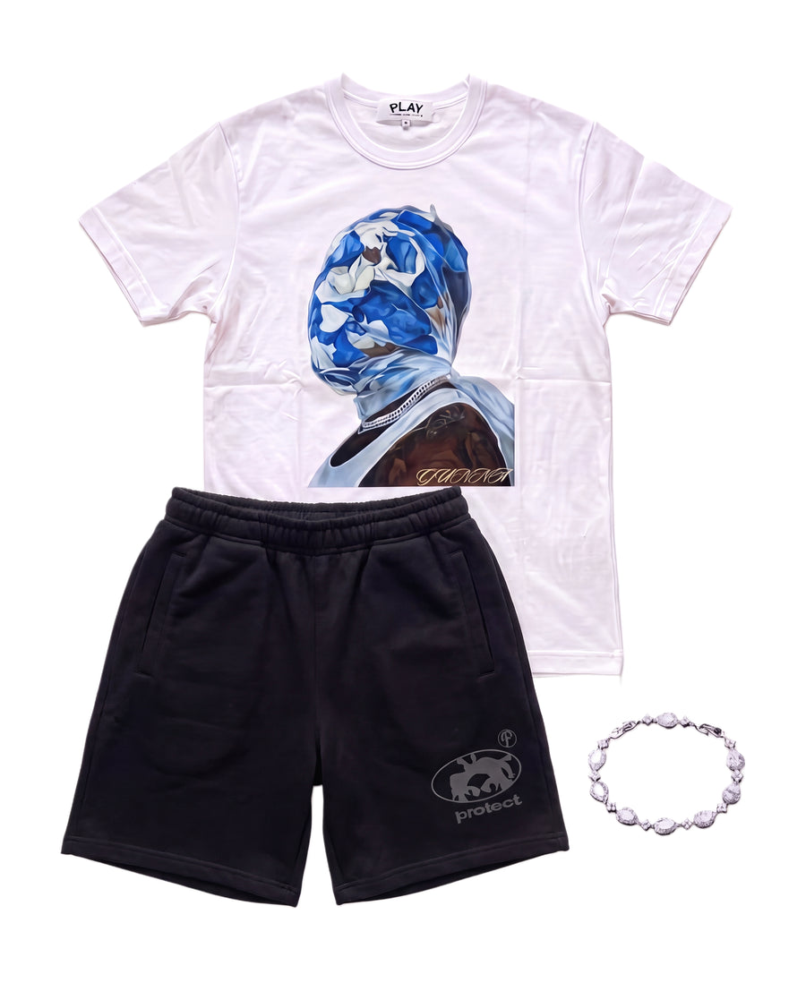 Viral Outfit Blue Muse flat lay