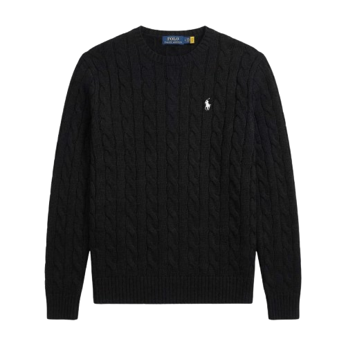 POLO — CABLE KNIT SWEATER