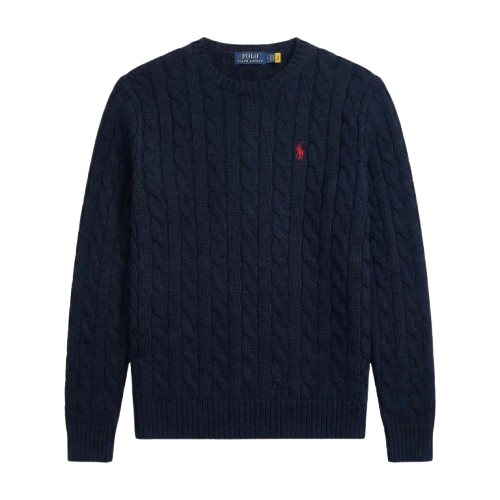 POLO — CABLE KNIT SWEATER