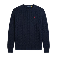 POLO — CABLE KNIT SWEATER