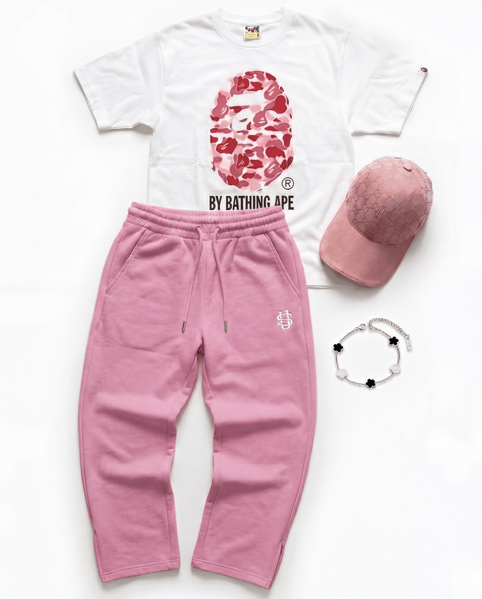 VIRAL OUTFIT - PINK BAPE FIT