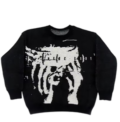 Abstract Graphic Knit Sweater