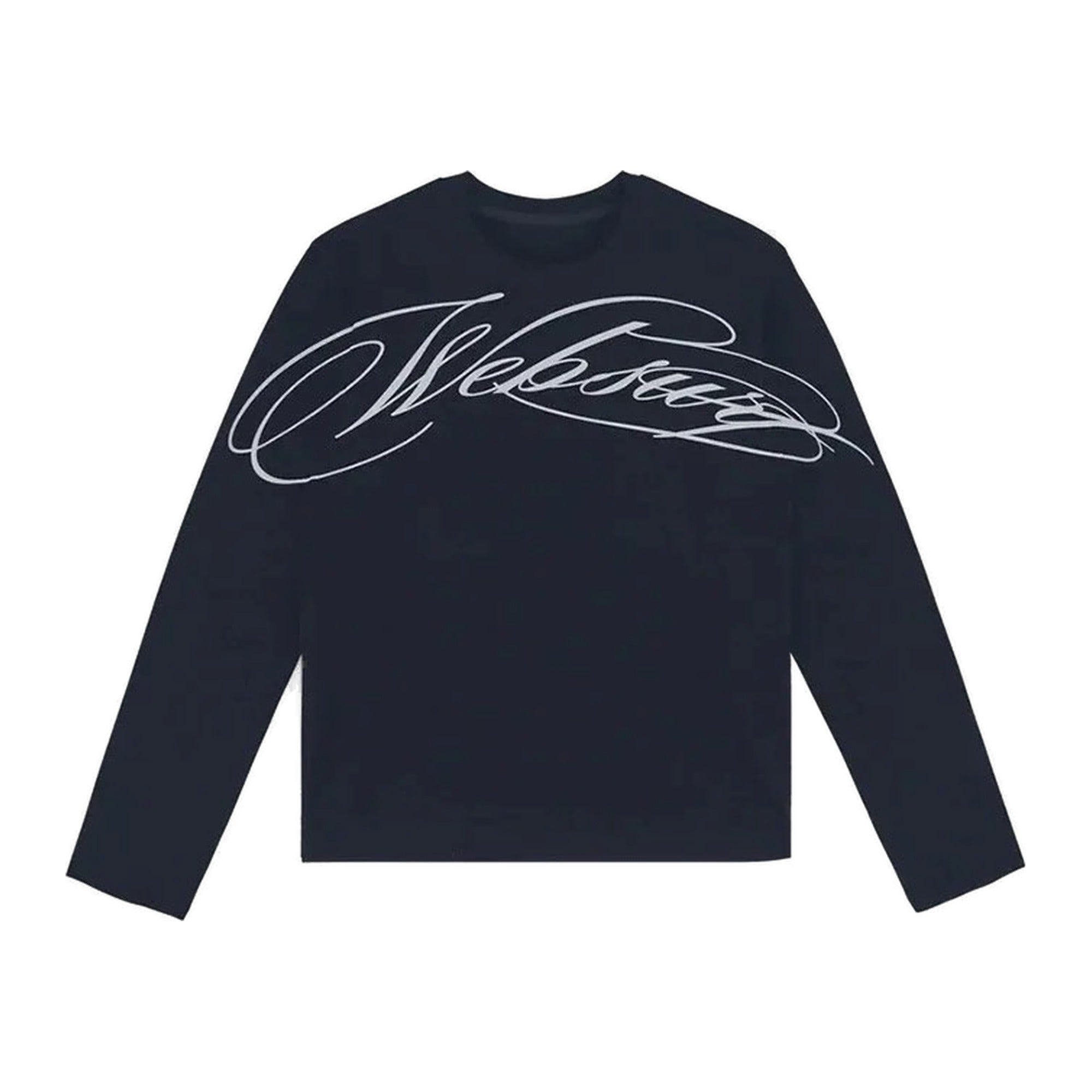 Script sweep long sleeve, navy