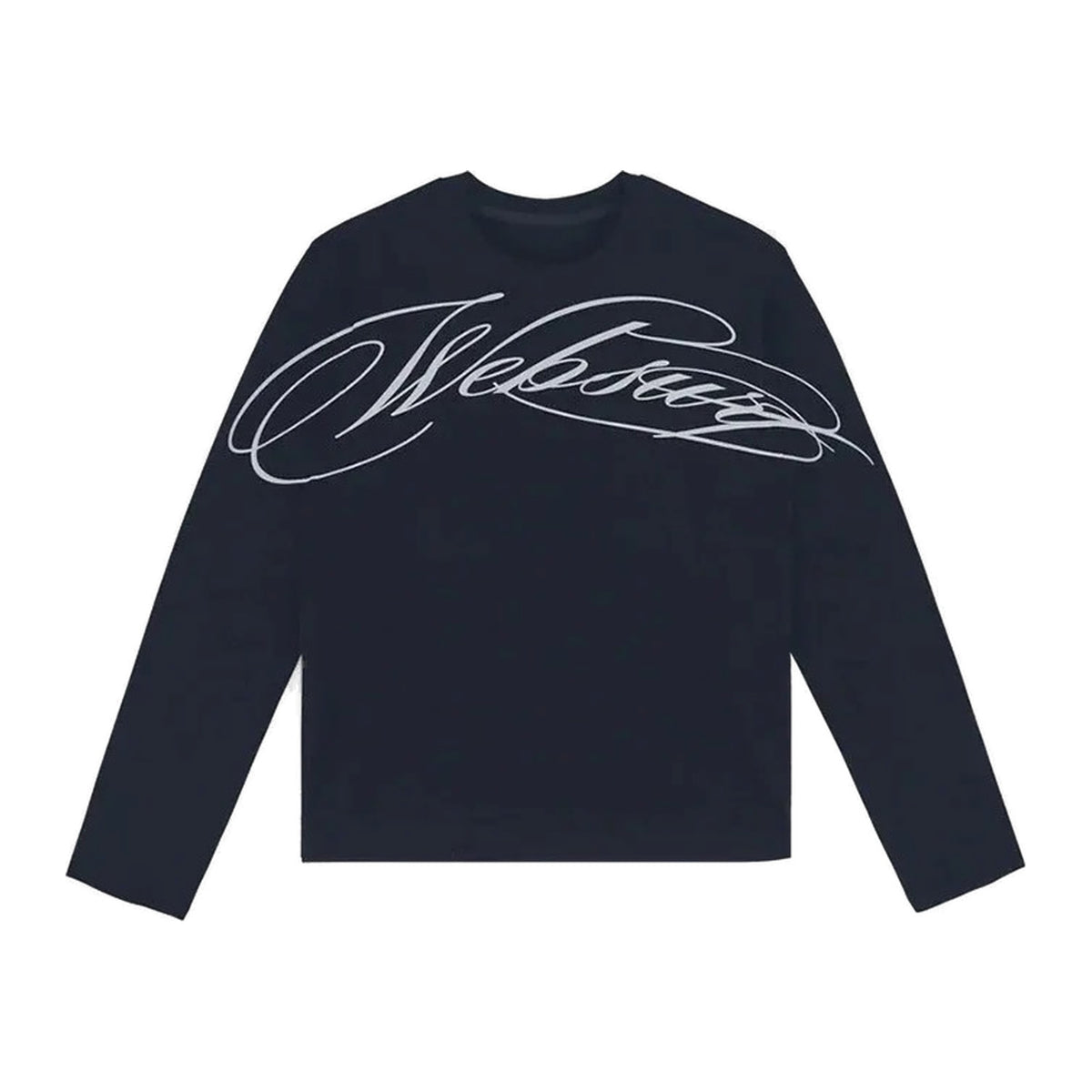 Script sweep long sleeve, navy