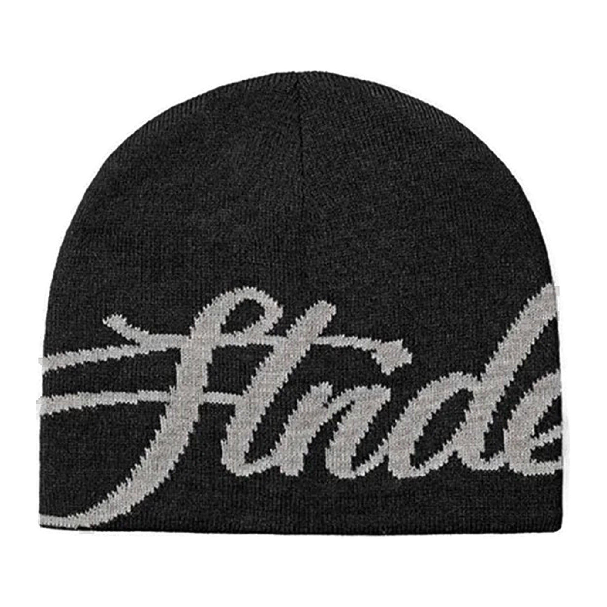 Script beanie, black